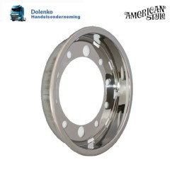 19.5"x14" Truck Wheel shell for Front Rim or Low Deck Trailer, 10 Holes, stainless steel,