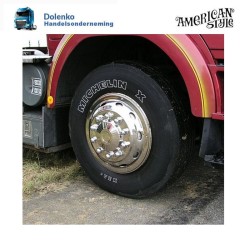 22,5" Wielschaal de luxe voor voorvelg Lockring gemonteerd roestvrij staal.