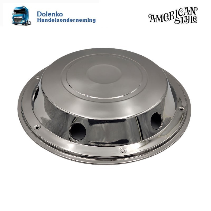 17.5" Truck RVS wielschaal voor velg  - Lock ring gemonteerd