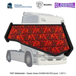 PK67V MITTEL ARMATURENBRETT TISCH MIT DANISCHEM PLUCHE FUR SCANIA R/S NEXTGEN (01-2017 - ....)