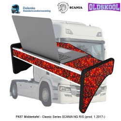 PK67V MIDDEN DASHBOARD TAFEL DEENSE PLUCHE VOOR SCANIA R/S NEXTGEN (01-2017 - ....)