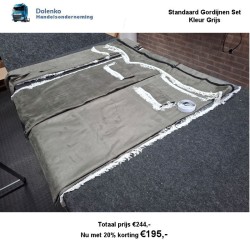 Standaard set Gordijnen (gevoerd) 100% Black out Kleur Grijs