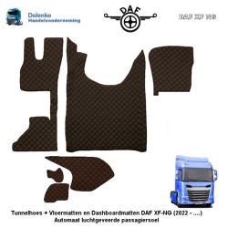 SET PREMIUM DEENSE PLUCHE GORDIJNEN + DAF XF-NG  TUNNELHOES EN VLOERMATTEN: